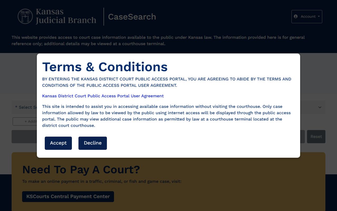 Kansas Case Search for Crawford County court records after arrest
